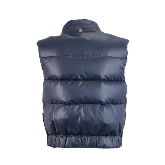 SEE BY CHLOÉ Navy Sleeveless Down Jacket Puff Vest Elastic Waist Size 8 - Picture 2 of 12
